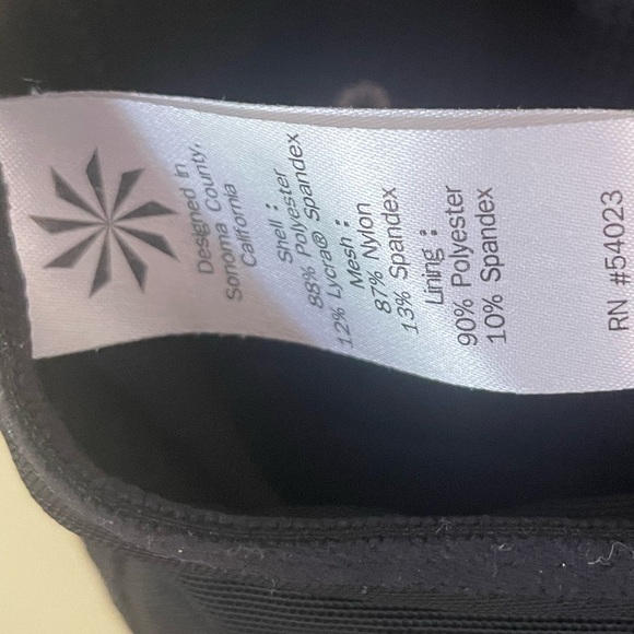 ATHLETA Built in bra tank, T-back, black, Sz M, GUC - Picture 5 of 5